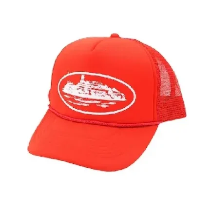 Corteiz Alcatraz Trucker Hat Red