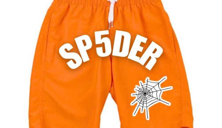 Sp5der Shorts Orange Logo