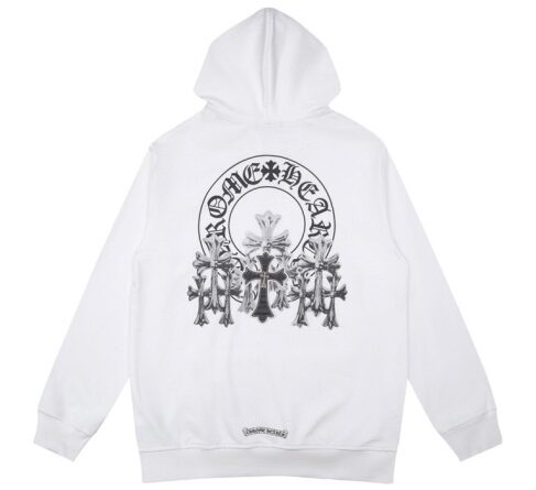 Chrome Hearts Hoodie Multiple Cross White