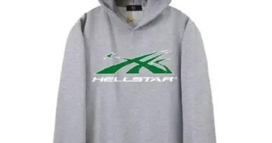 Grey-Hellstar Studios Sports Logo Hoodie