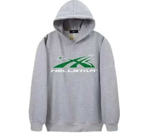 Grey-Hellstar Studios Sports Logo Hoodie