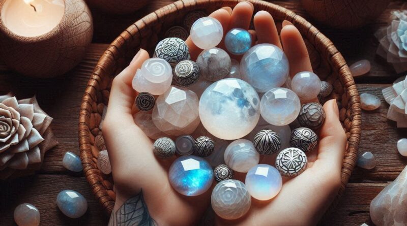 moonstone, crystal stone, gemstone