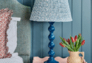 Black and Gold Table Lamps with Blue Lampshades: A Bold Way to Refresh Your Décor